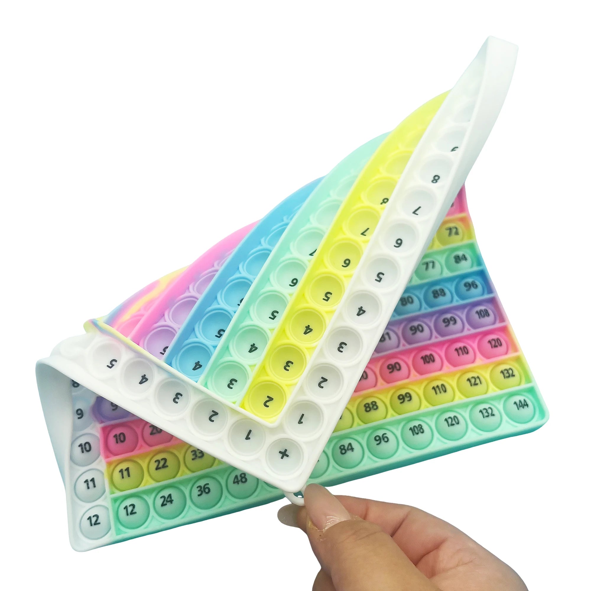 Numbers 12x12 Multiplication 12+12 Addition Math Games Fidget Toy Quick Push Educational Learning Toys with Push Bubbles for Kid