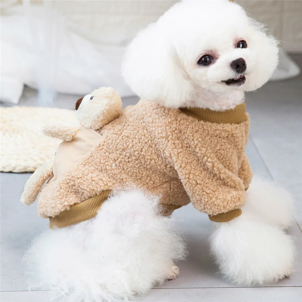 Pet Cats Dog Clothes Winter Warm Down Jacket For Small Dogs Cotton Chihuahua Hooded Clothes Dog Windproof Clothing Coat Apparel
