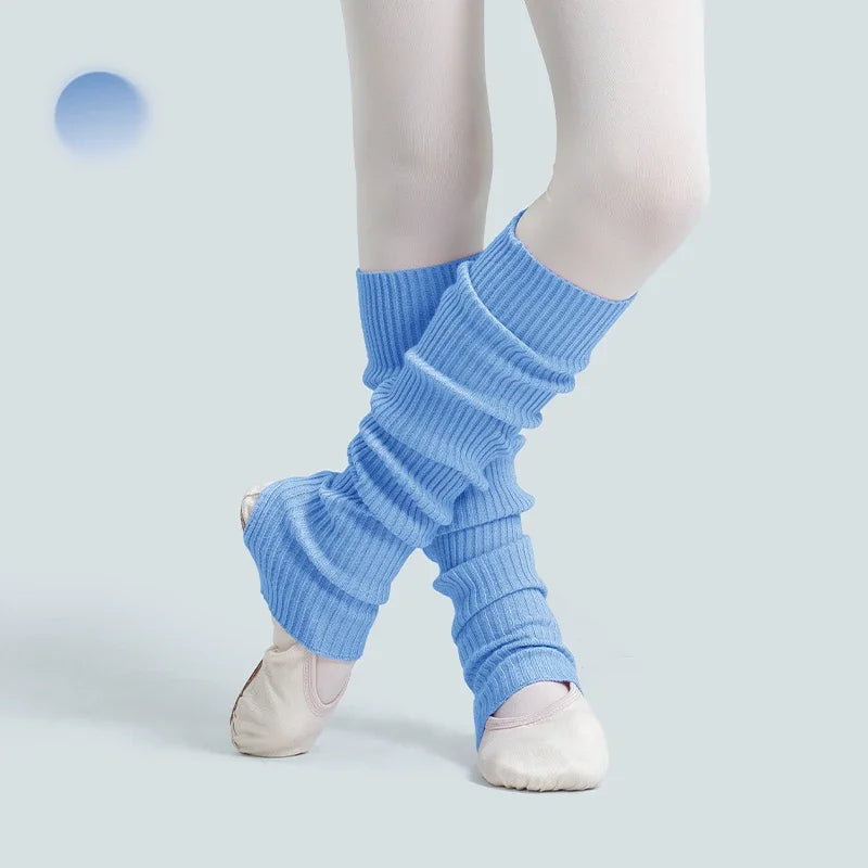 Autumn Girls Ballet Leg Warmers Knitted Stirrup Leg Warmers Winter Extra Soft Long Legwarmers for Dance Yoga Knitted Stockings
