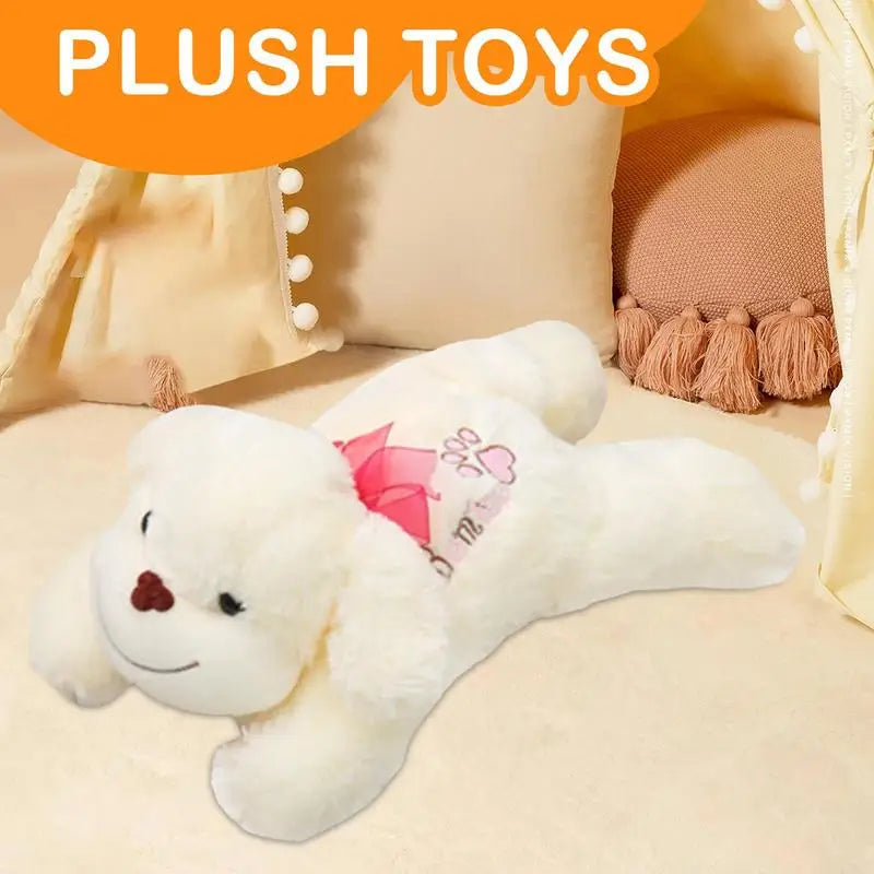 Dog Plush Doll Soft Huggable Doll Cute Dog Plush Toy Sleeping Companion Playful Doll For Kids Adults Dog Lover
