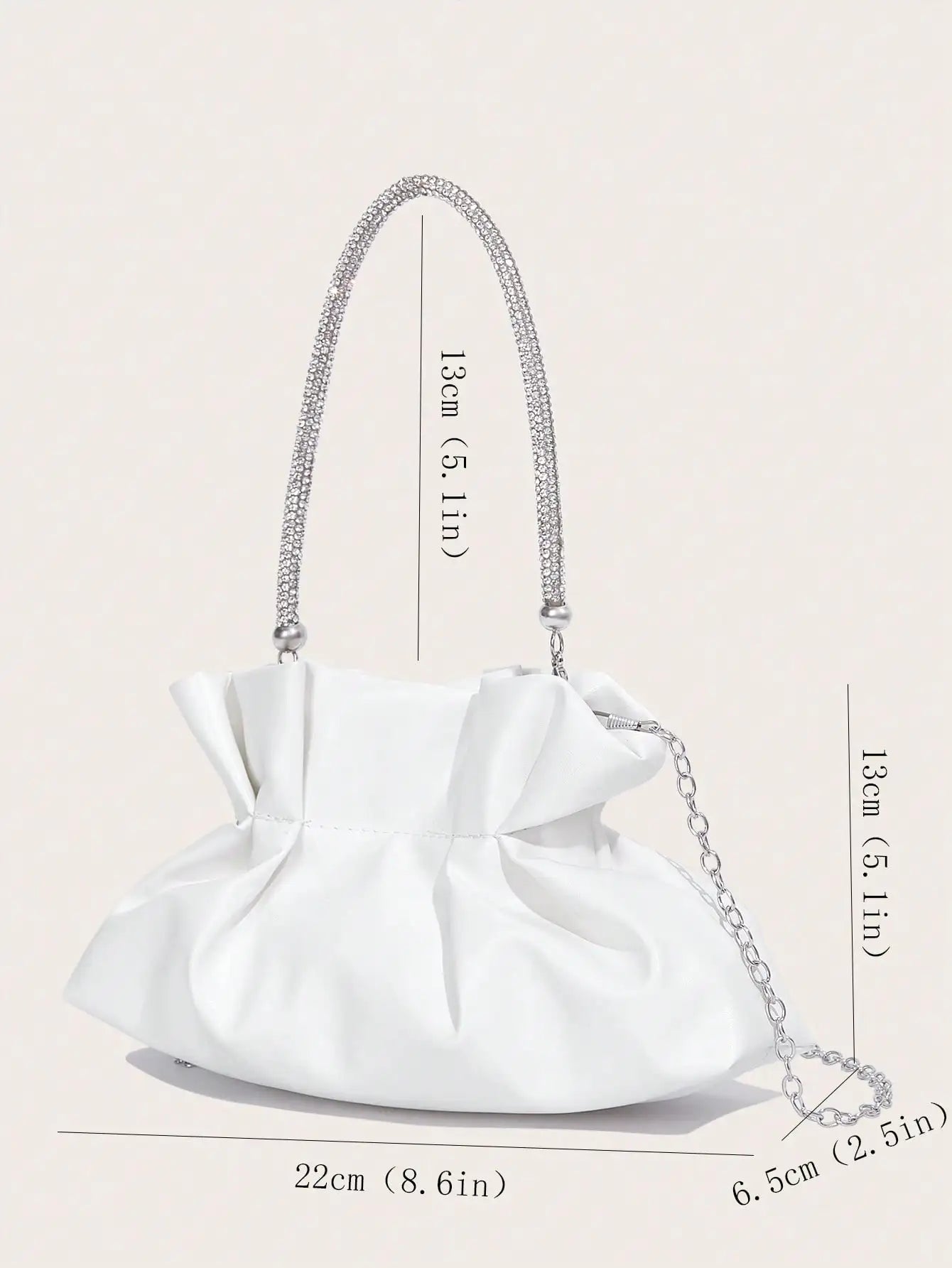 Women Party Bag White PU Fashion Elegant Clutch Bag New 2024 Hot Selling Gorgeous shiny dinner bag for wedding and party