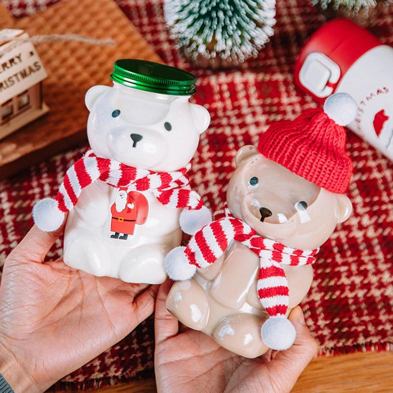 Christmas Cups Aesthetic Cup Drinkware Cold Coffee Cups Water Bottle Iced Coffee Mug Christmas Decorations Navidad כוסות לקפה ק