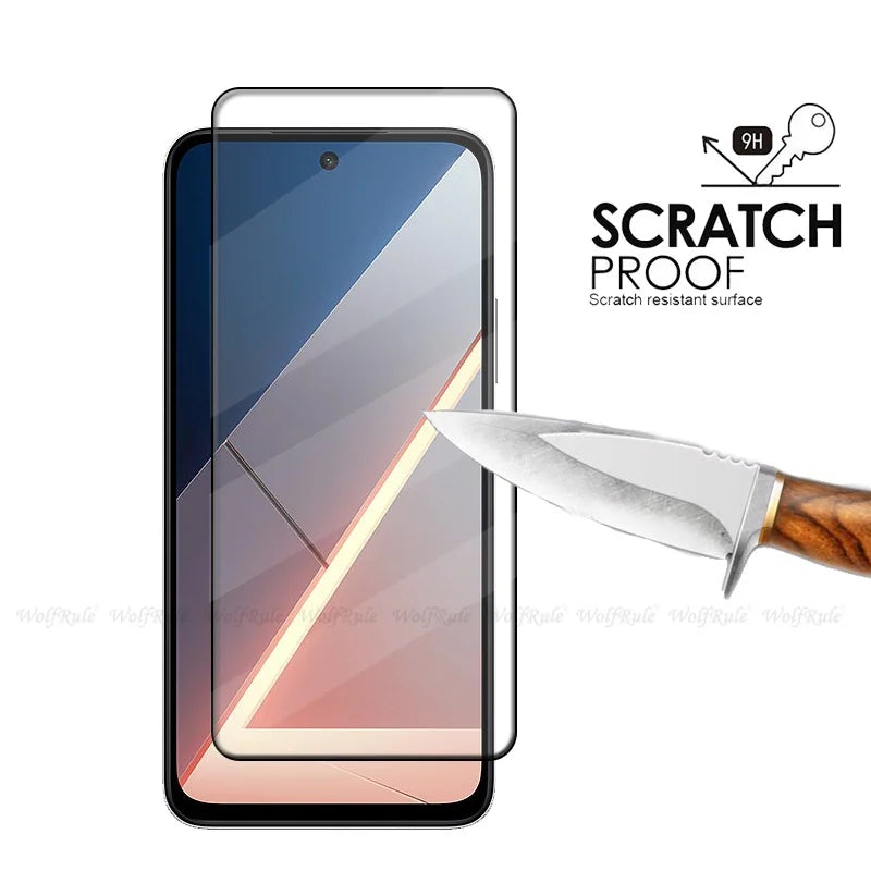 6-in-1 For Poco M7 4G Glass For Xiaomi Poco M7 4G Tempered Glass Protective HD 9H Full Screen Protector Poco M7 4G Lens Glass