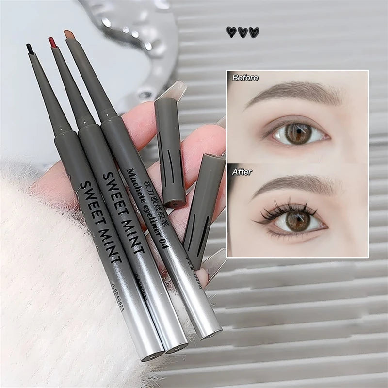 Silky Long-lasting Eye Liner Pencil  Eyeliner Pen Natural Matte Wine Red Eyeliner Easy To Color Waterproof Eye Make Up Cosmetics