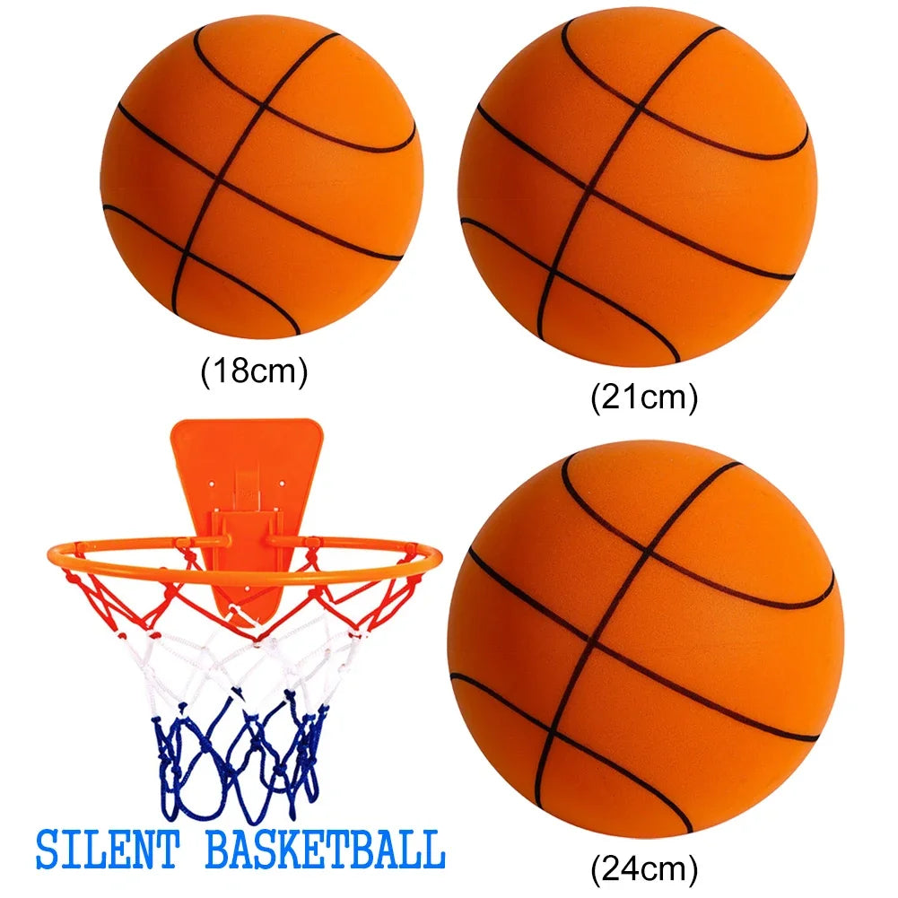 Mute Silent Basketball Diameter 18/21/24 CM Indoor Silent Skip Ball Squeezable Slient Child Sports Toy Game Bounce Basketballs