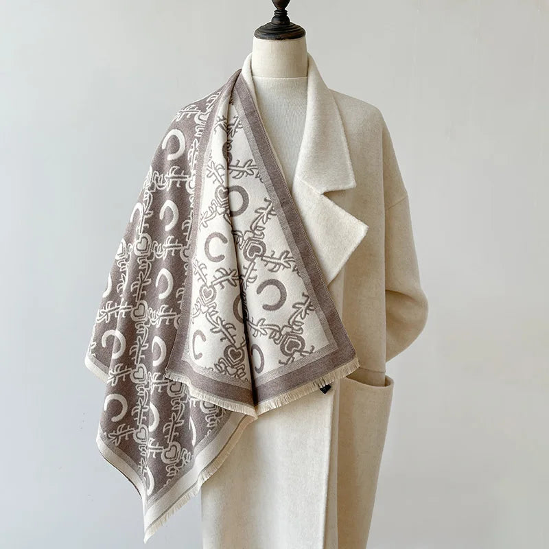 2024 Luxury Cashmere Scarf Women Winter Shawl Warm Neckerchief Paisley Print Thick Blanket Poncho Bufanda Echarpe Bandana Lady