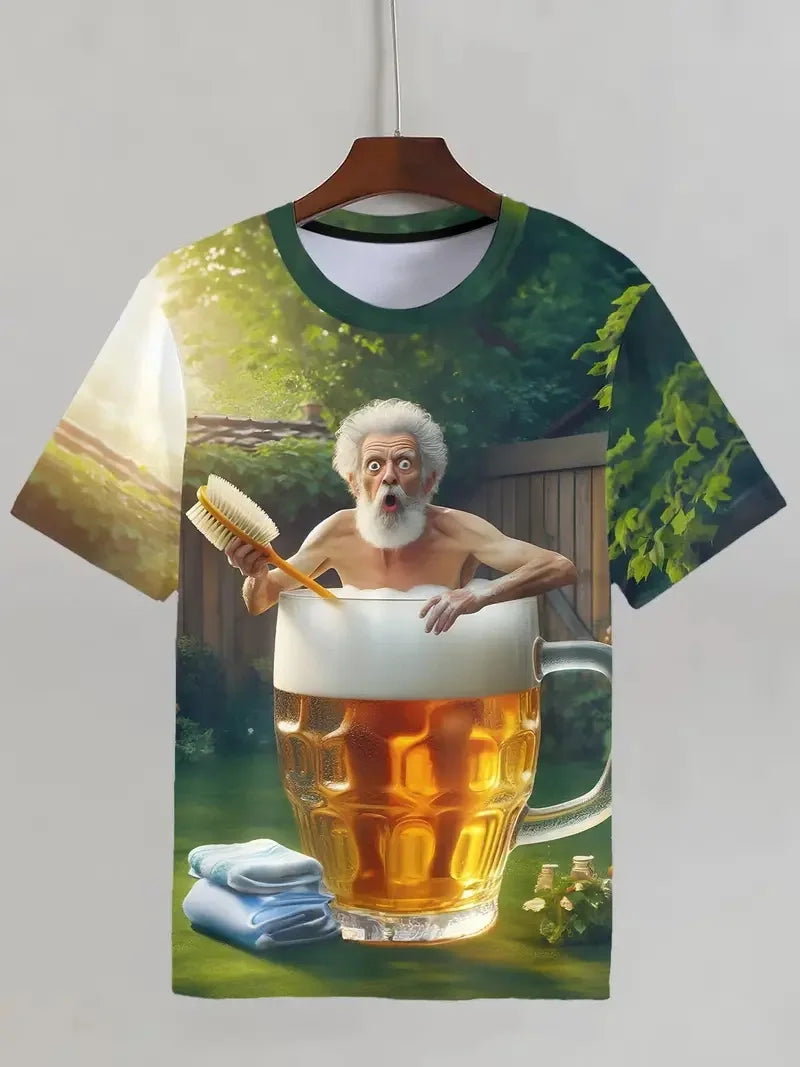 Funny Man Pattern Tshirt Summer Street Hip Pop Men Women 3D Printed Loose Breath T Shirt Short Sleeve Children Tees Y2k Tops 6xl