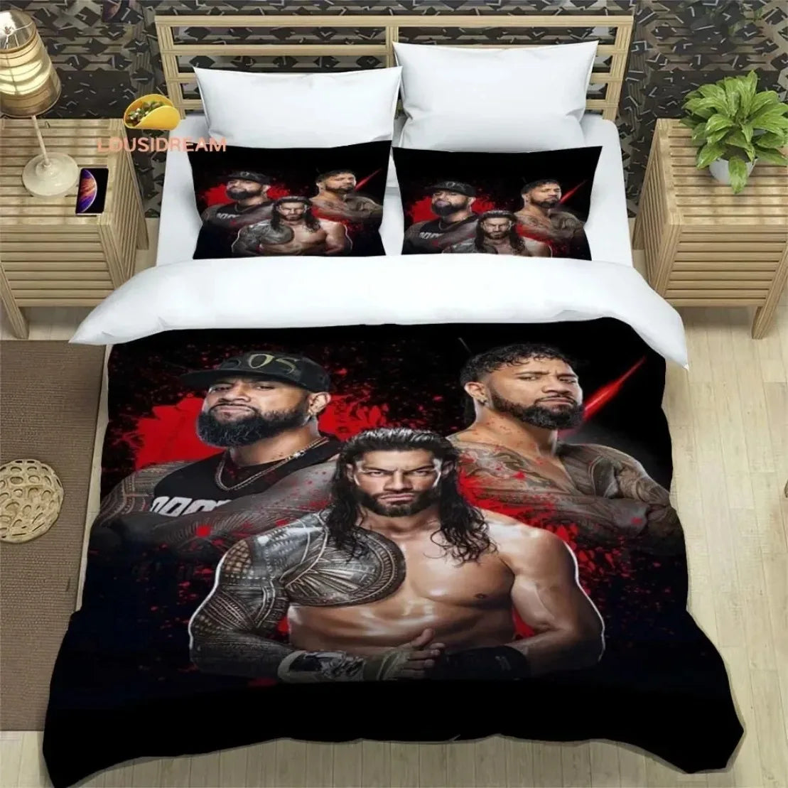 Wrestling Game WWE EAW Bedding Set Fashion Wrestling Sport American Nightmare Cody Rhodes Duvet Cover Bed Comforter Set