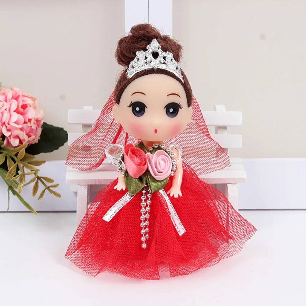 12 Cm Big Eyes Princess BJD Doll Korean Makeup Look DIY 12cm Bjd Doll Safe Plastic Sweet Wedding Dress Mini Girl Toy
