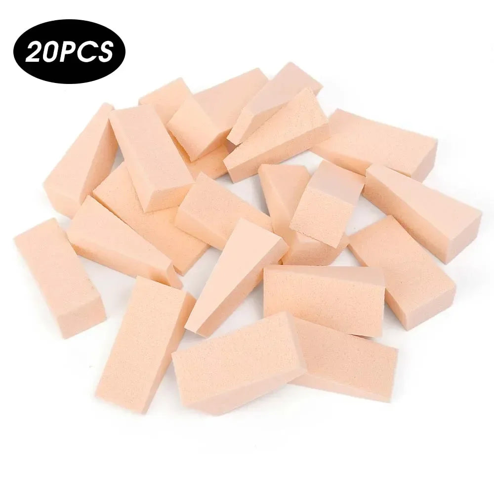 100Pcs/Set Triangle Dry Wet Use Makeup Sponge Face Foundation Concealer BB Cream Powder Blending Smearing Puff Cosmetic Tools
