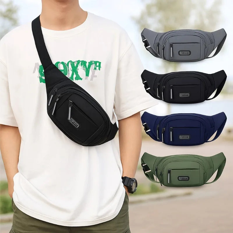 Men's Canvas Anti-Theft Ultra-Thin Invisible Waist Pack for Phone Sports Outdoor Running Hiking Travel Waist Bag for Men