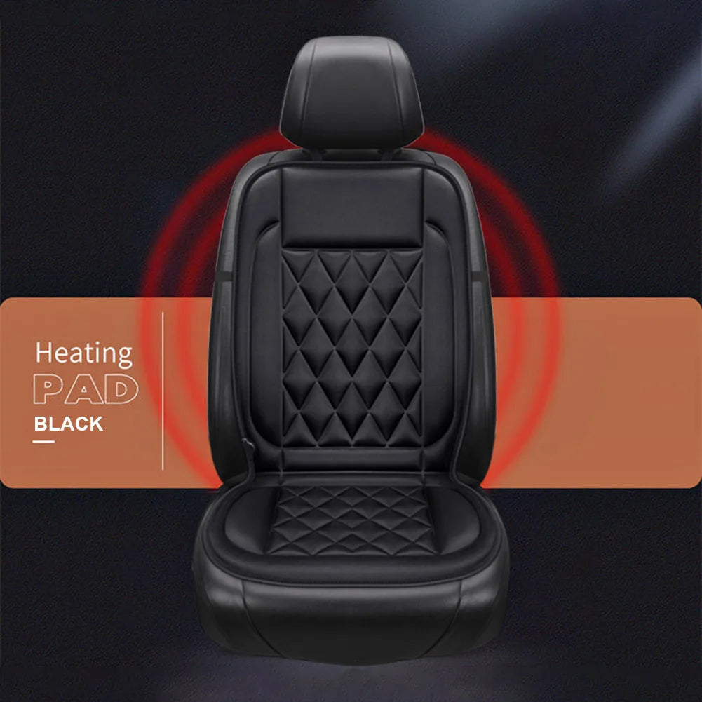 Winter Car Seat Warmer Cover 2 Gear Adjustable 12V Heating Electric Car Seat Cushion Non-slip Breathable Auto Interior Accessory