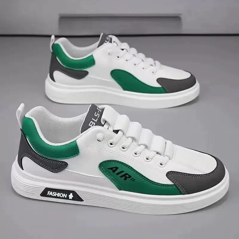 Men's Casual Slip-On Work oes Breathable Wear-Resistant Faionable All-Season Leather Patchwork round Toe PVC Outsole