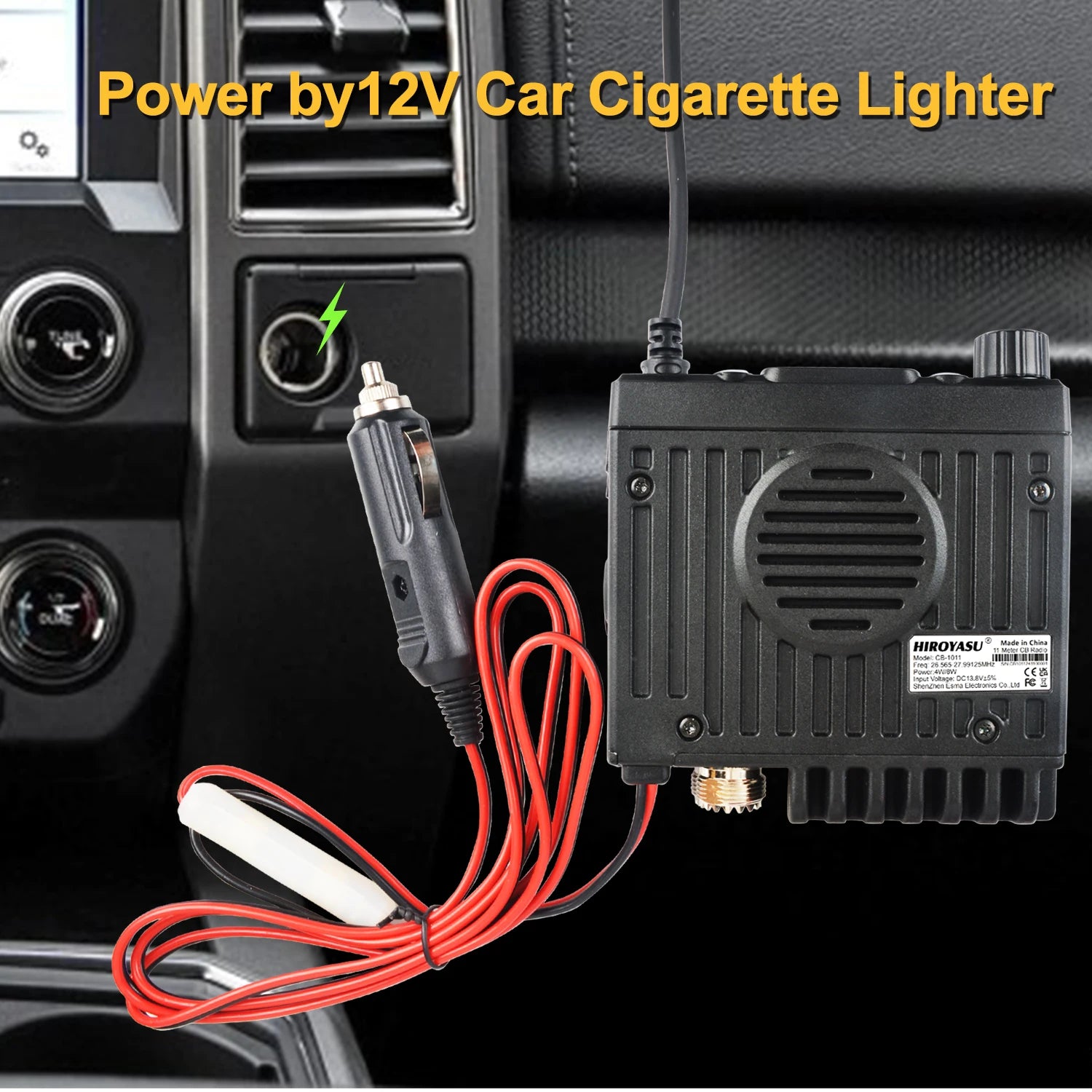 HIROYASU CB-1011 CB Walkie Talkie 27MHz 40Ch FM/AM 8W Mini 26.565-27.99125MHz Mobile Radio for EU PL DE CE UK IN US IT Countries