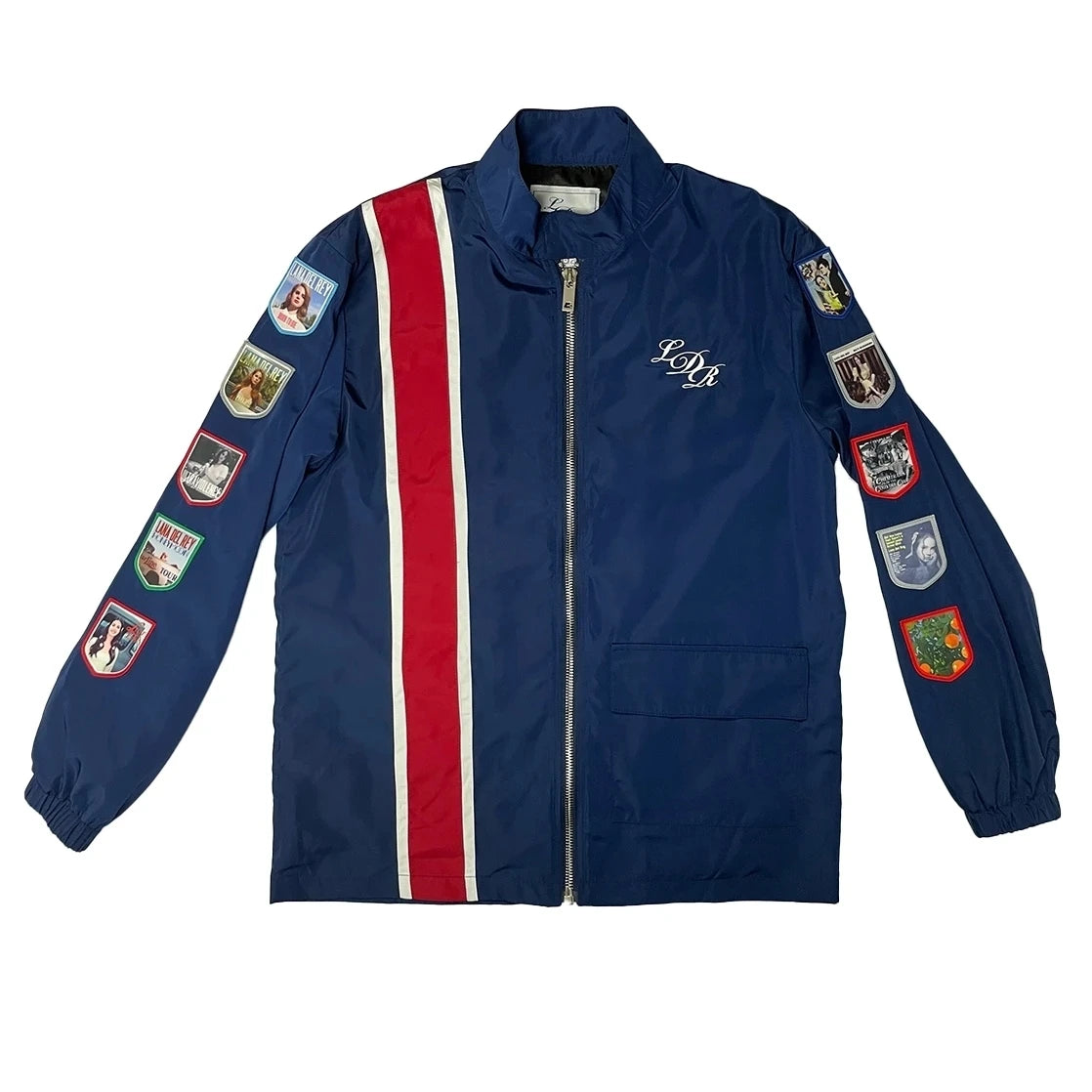 Lana Merch Commemorative LDR Racer Jackets 2025 Navy For Women And Men Racing Jacket With Patches Del Top Coat Reys Lady Clothes