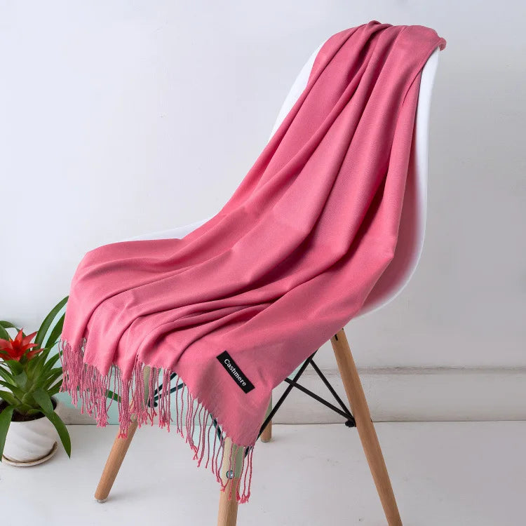 Fashion Solid Scarf Women Cashmere Soft Winter Warm Scarves Hijab Female Long Headband Shawl Wraps Bandana Foulard 2022 Echarpe