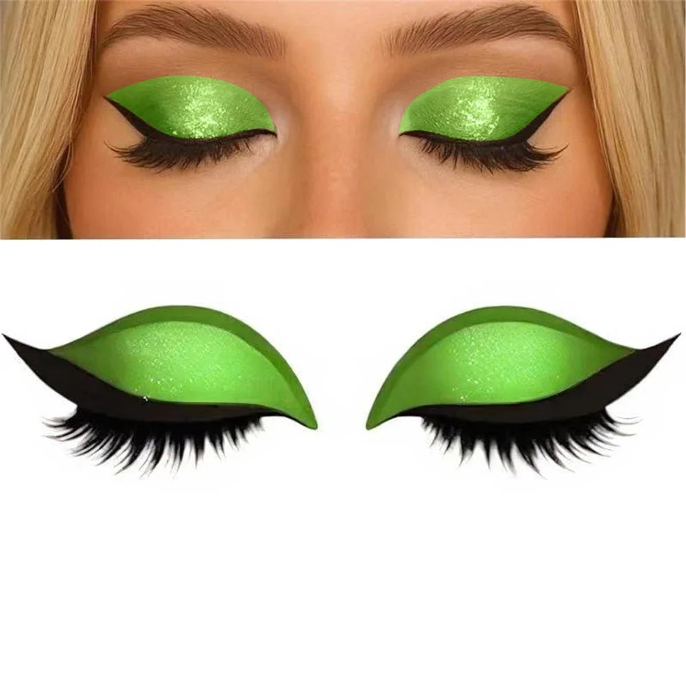 Reusable 1 Pair Lazy Eye Shadow Eyelash Patch 2-In-1 Eye Makeup Sticker With False Lashes & Shadow Waterproof Cosmetic Tools