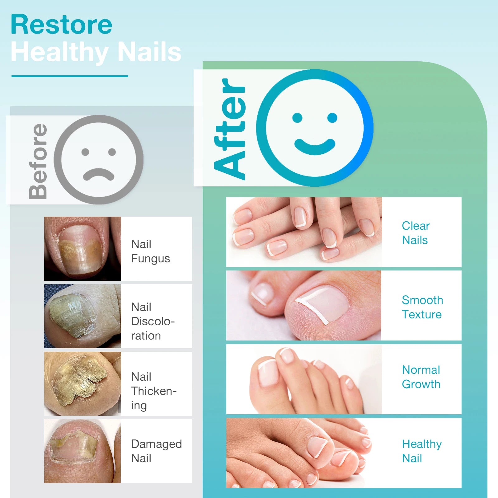 20W Nail Fungus Cleaning Device for Multiple Fingers&Toes 650nm470nm Wireless Digital Display 3/5/7/10 Minute Sessions Nail Care