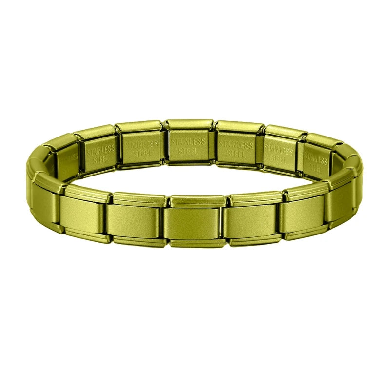 Italian Charm Bracelets DIY Basic Chain Stainless Steel Bangle Versatile Assembled Modules Ideal Gift 9mm Universal Dropshipping