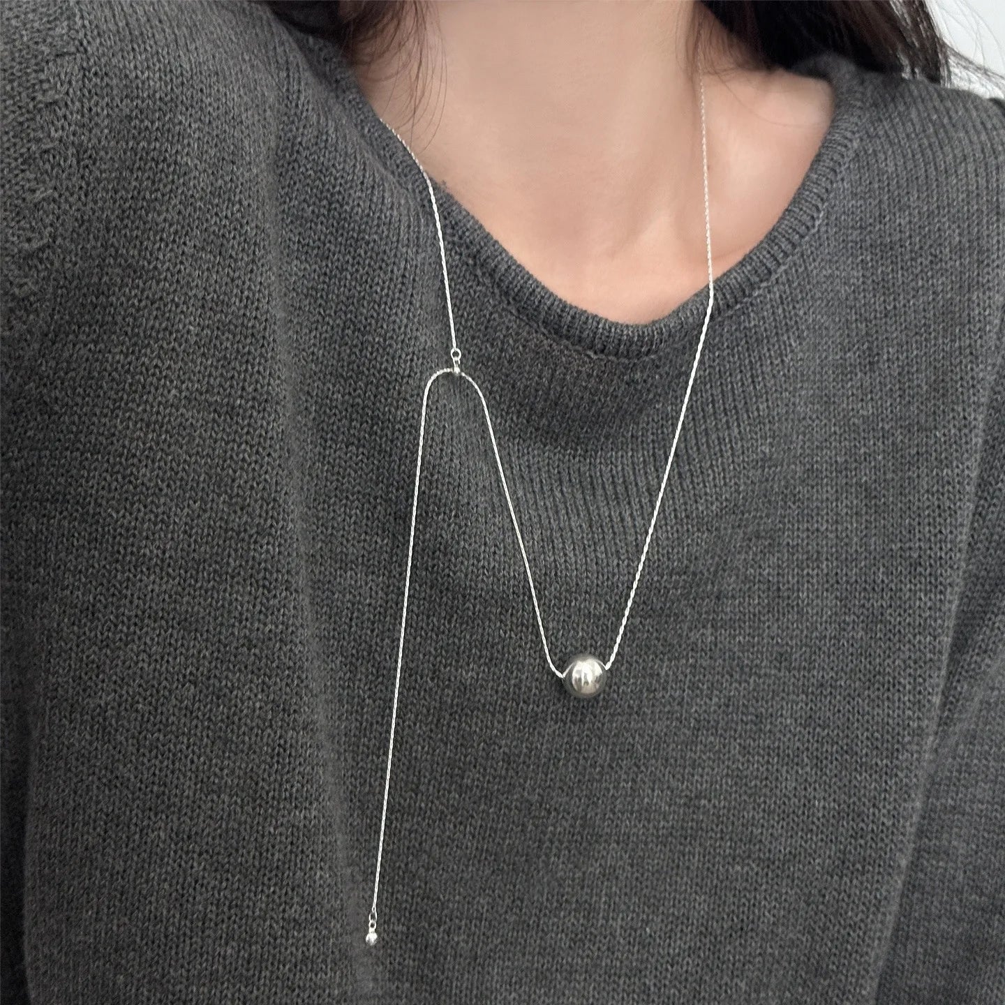 925 Sterling Silver Necklace Heart Pendant Love Adjustable Choker Elegant for Women Girl Jewelry Gift Dropshipping Wholesale