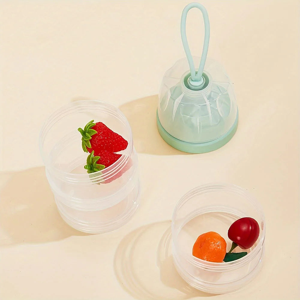 3 Layers Milk Powder Container, Stackable Formula Dispenser, Household Multifunction Food Storage Box