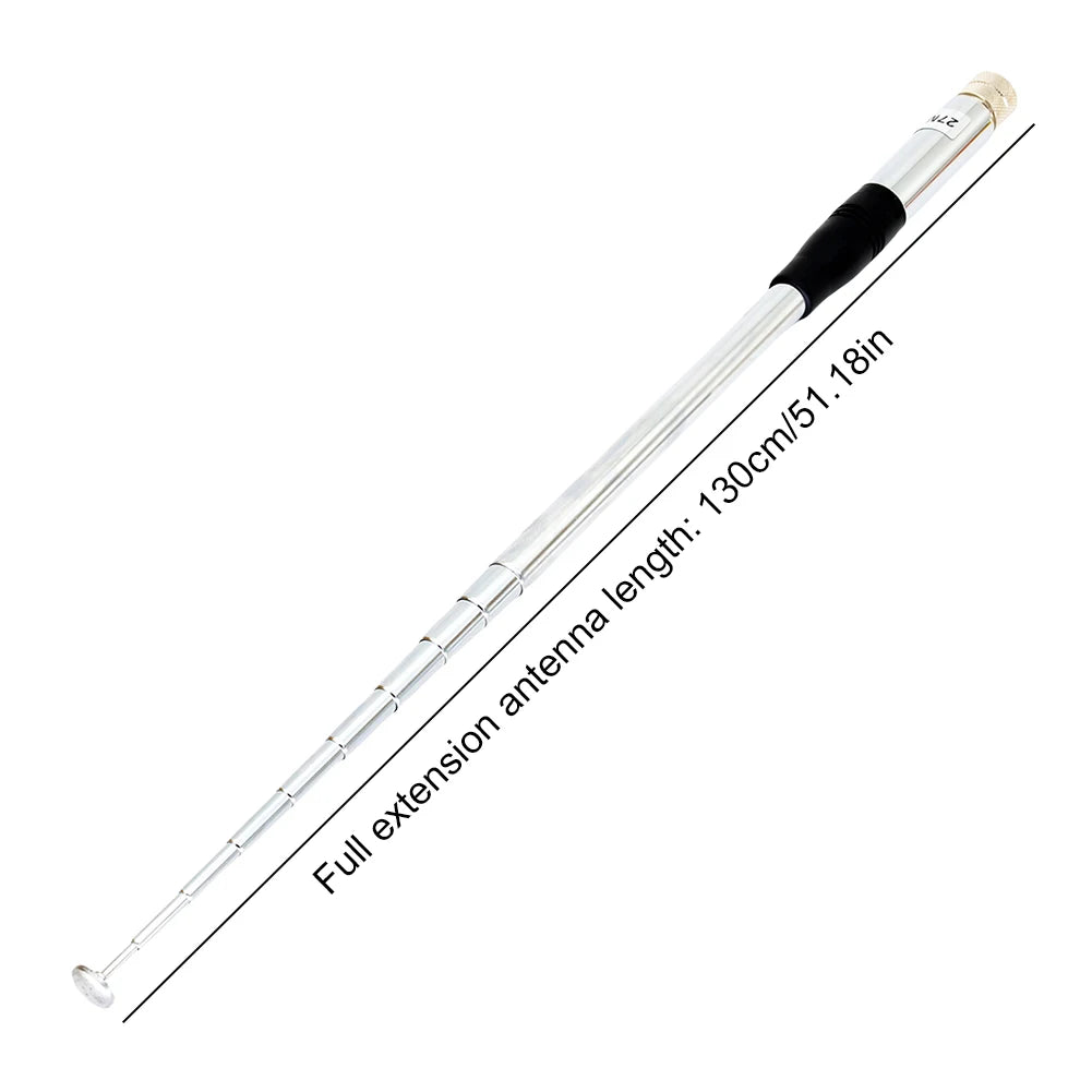 27MHz CB Radio Telescopic Antenna SMA Female 23cm-130cm Telescopic CB Antenna 2.15dB High Gain for CB Handheld/Portable Radio