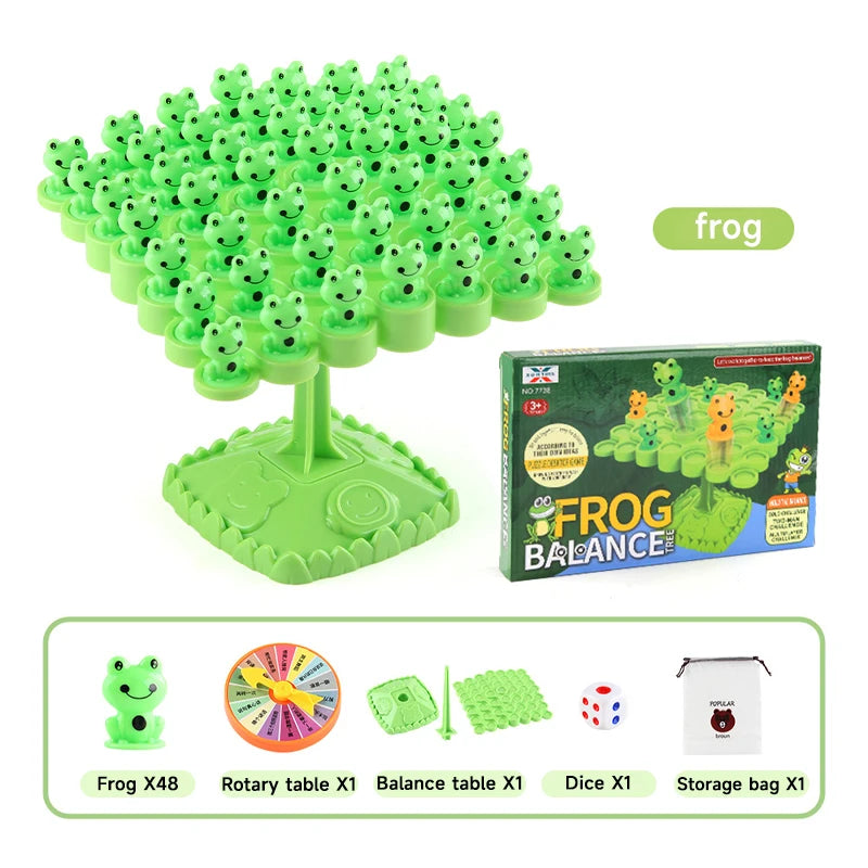 Montessori Math Toys Fun Frog Balance Tree Children Toy Panda Balancing Board Game Parent-child Interaction Tabletop Balance Toy