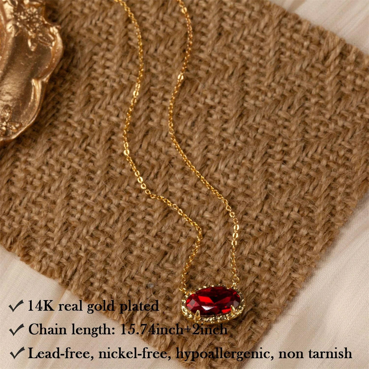 Hot selling necklace, colored zircon, natural stone, bone chain, oval, fashionable, popular, niche, personalized accessory