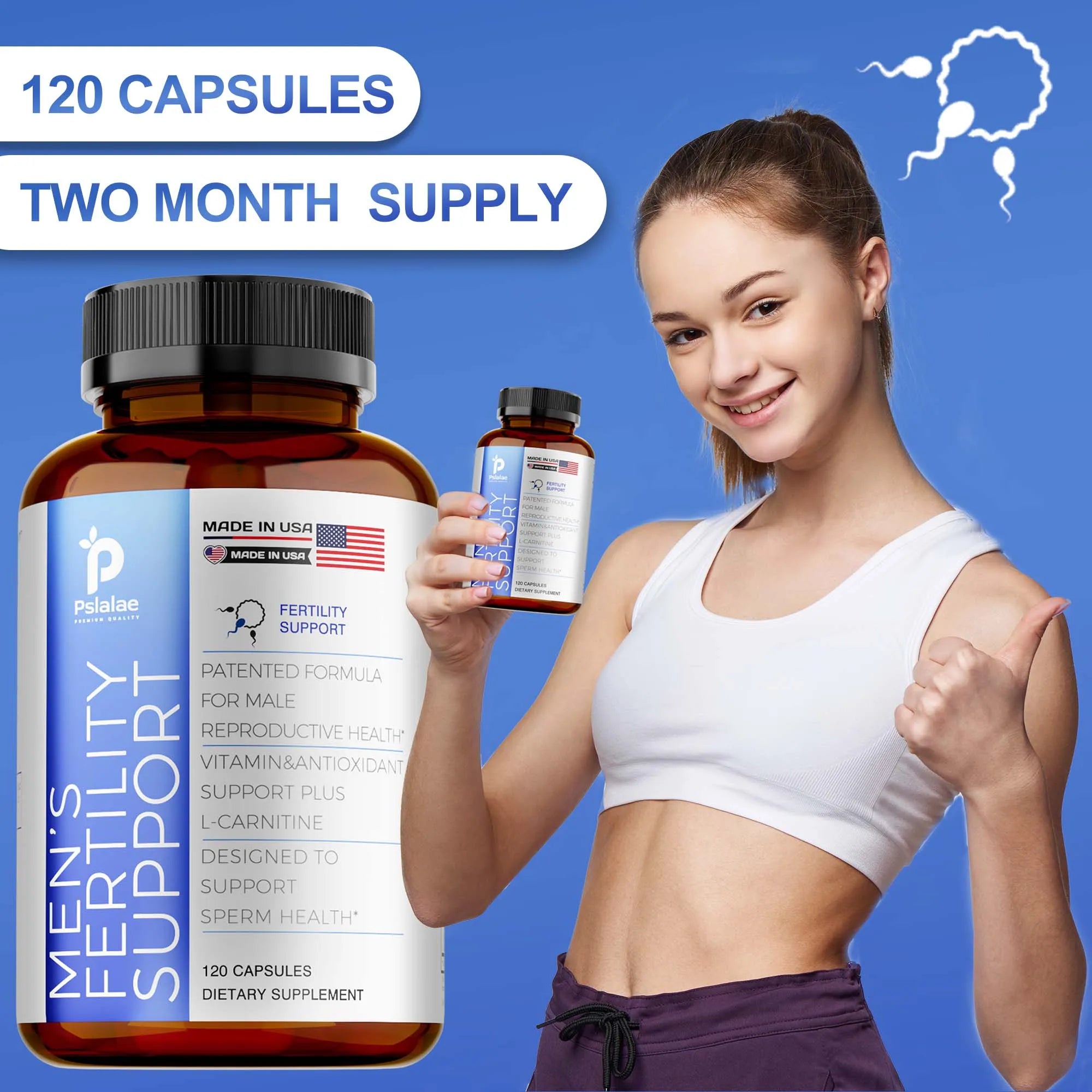 Male Fertility - Antioxidant,Promote Male Reproductive Health, Enhance Fertility,Improve Sperm Motility, Non-GMO,Non-irritating