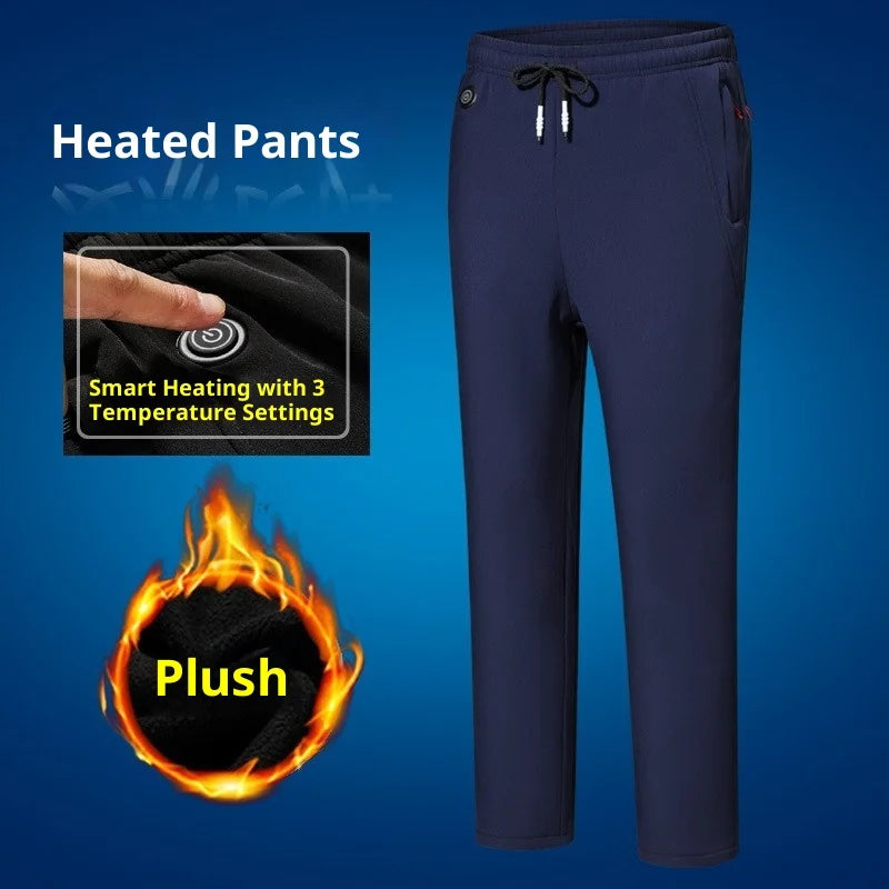 Winter Thickened Fleece Lined Windproof Warm Casual Men's Pants Fashionable Motorcycle Street Gear Comfortable Biker Trousers