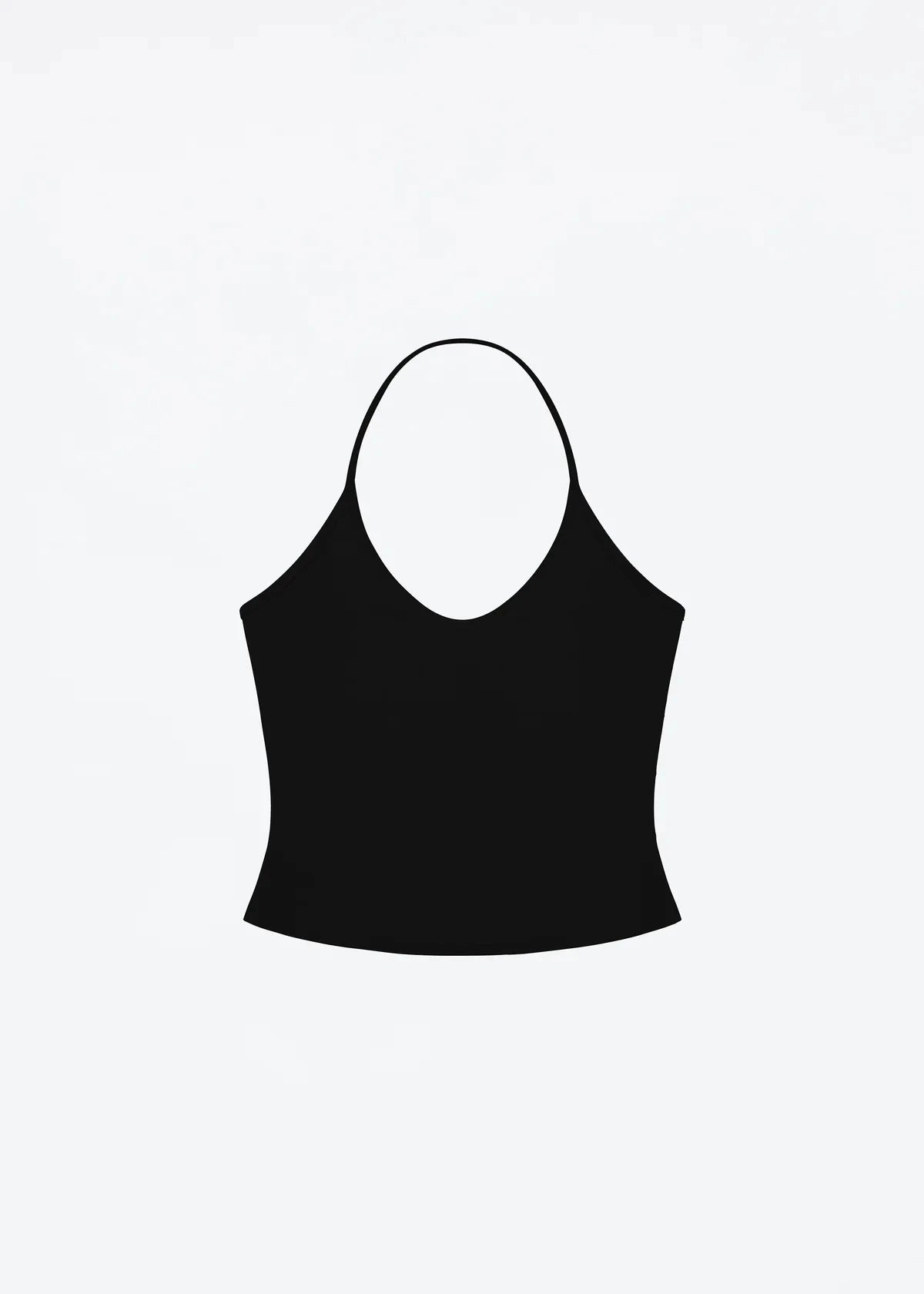 Tank Baby Blue Thin Strap Halter Small U-Neck Vest White Sexy Women's Summer Short Top