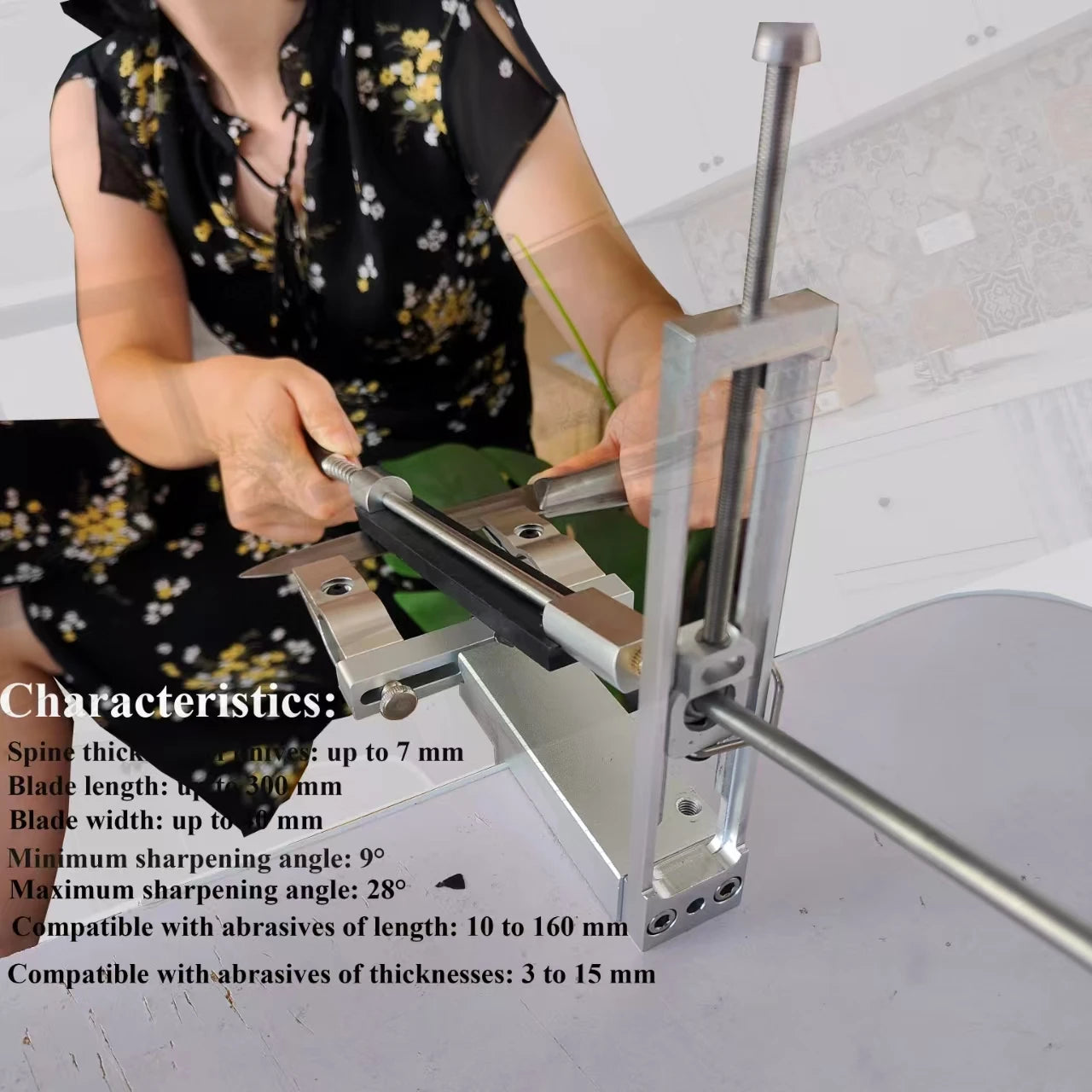 S09 New Design Professional Fixed Angle Apex Knife Sharpener Kitchen Knife tools Knife Sharpening System with diamond stones Set