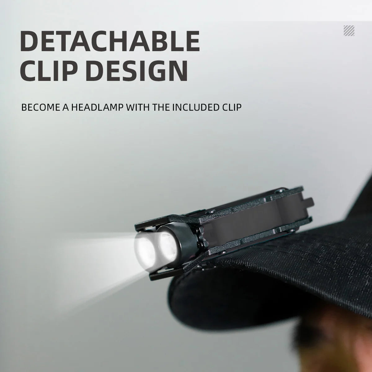 WARSUN Mini LED Flashlight SQ10 Rechargeable Keychain Torch Light with Clip Headlight for Outdoor Camping Hiking Emergency