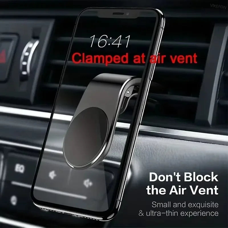 Magnetic Car Phone Bracket Breathable Clip Bracket Rotating Mobile Phone GPS Bracket Car Air Outlet L Bracket Car Phone Holder
