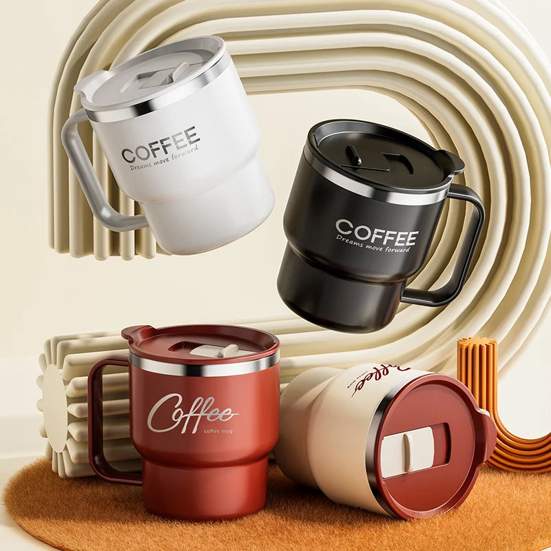 400ML Double Layer Coffee Mug 304 Stainless Steel Sealed Drinking Cup For Cold And Hot Water Insulated Milk Coffee Cup Drinkware