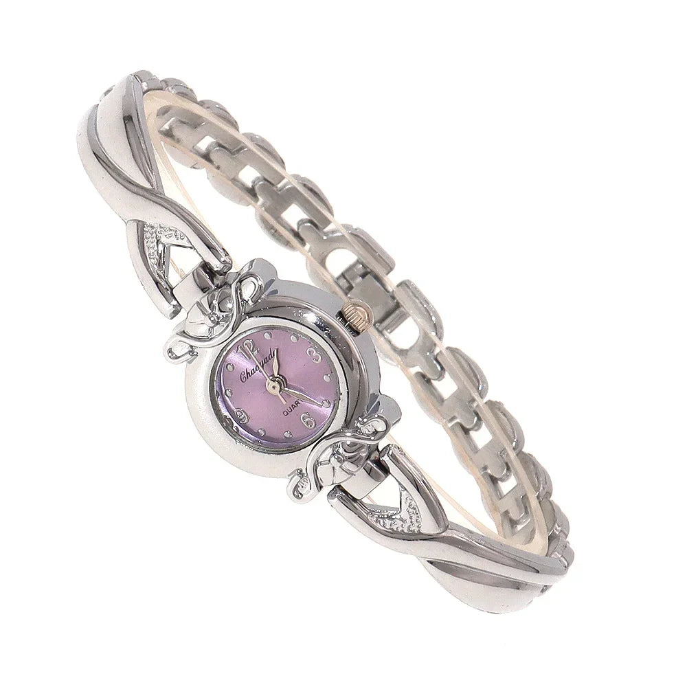 Luxury Woman Lady Pendant Bangle Bracelet Wristwatches Young Female Girls Waterproof Gifts Thin Strap Watches gold watch women