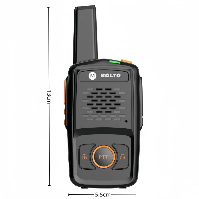 Motweisu rola Mini Walkie Talkie 400-470MHz PTT 16 Channels USB Charging Baofeng Compatible Two-Way Radio for Cafe Hotel Service