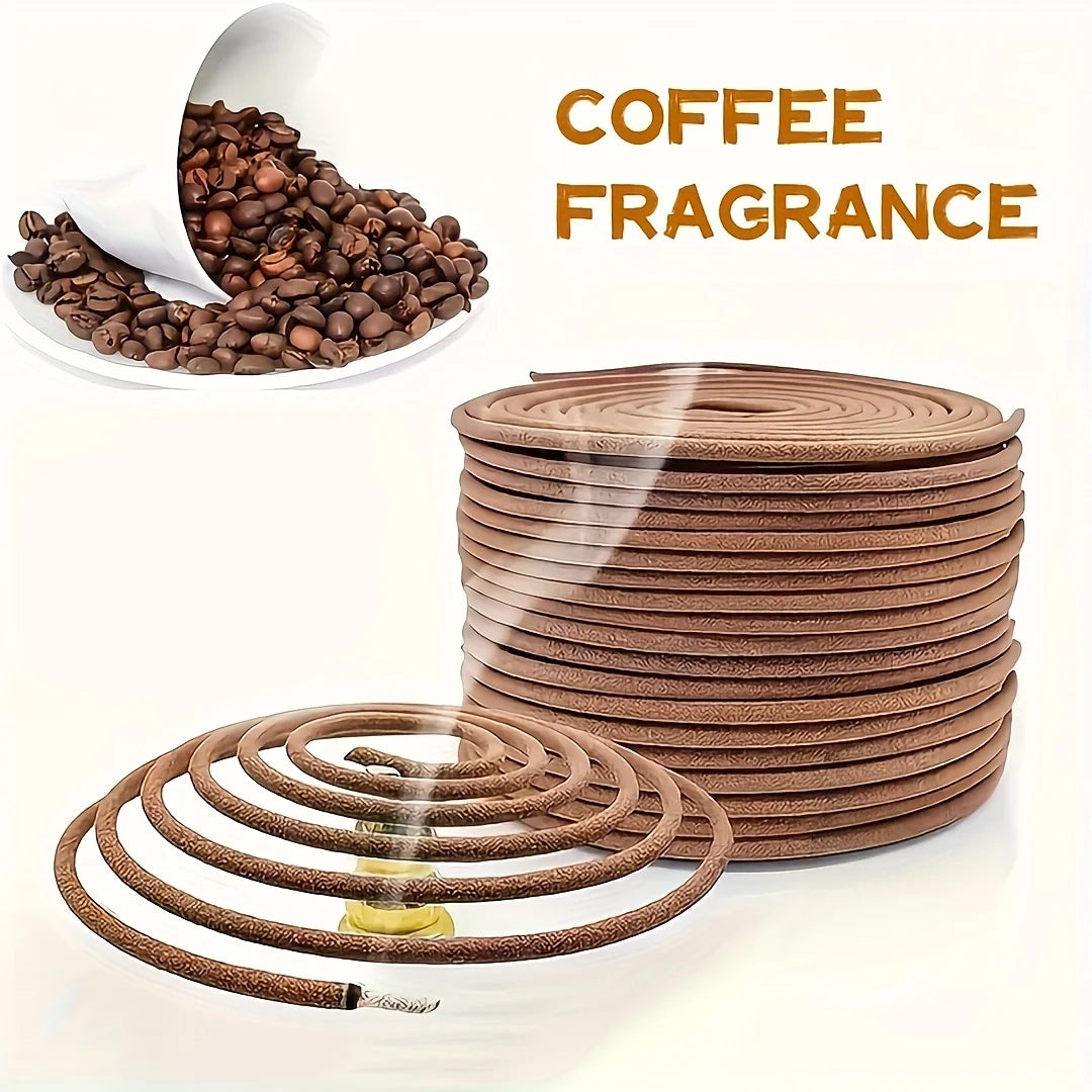 High-Quality Coffee Coil Incense, Premium Scented Home Fragrance with a Stand, Suitable for Yoga, Meditation, And Home Air Purif