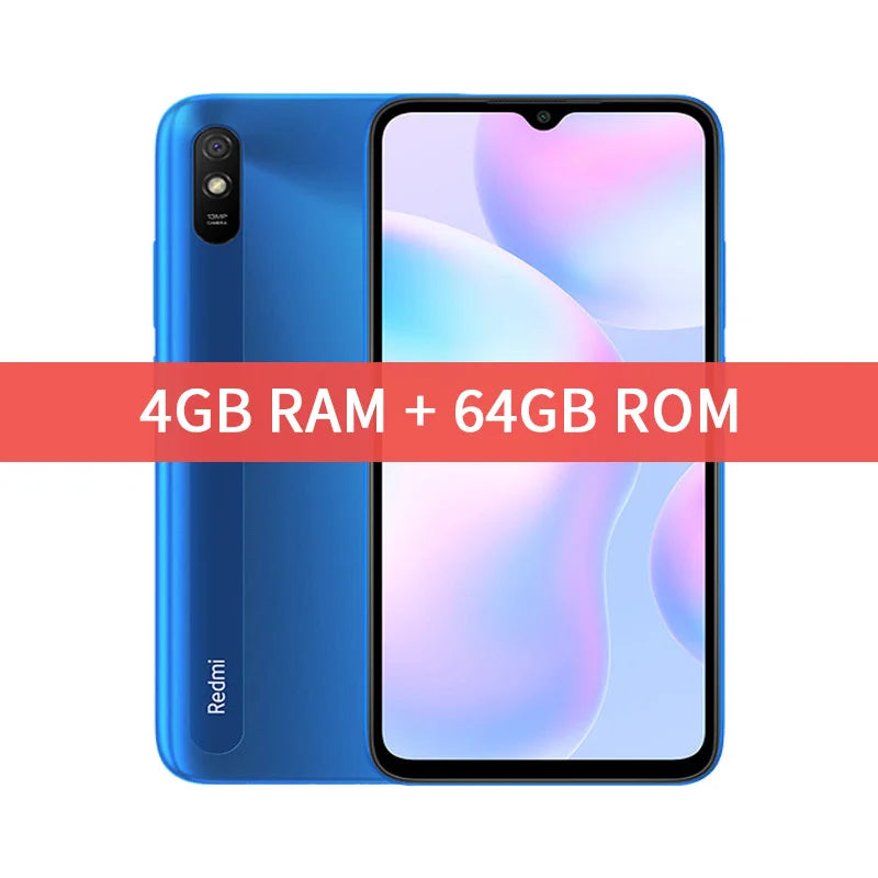 Smartphone Xiaomi Redmi 9A Global Rom 64GB/128GB 5000mAh 6.53 inch Cellphone MTK Helio G25 Octa Core 13MP Smart phone CN Version