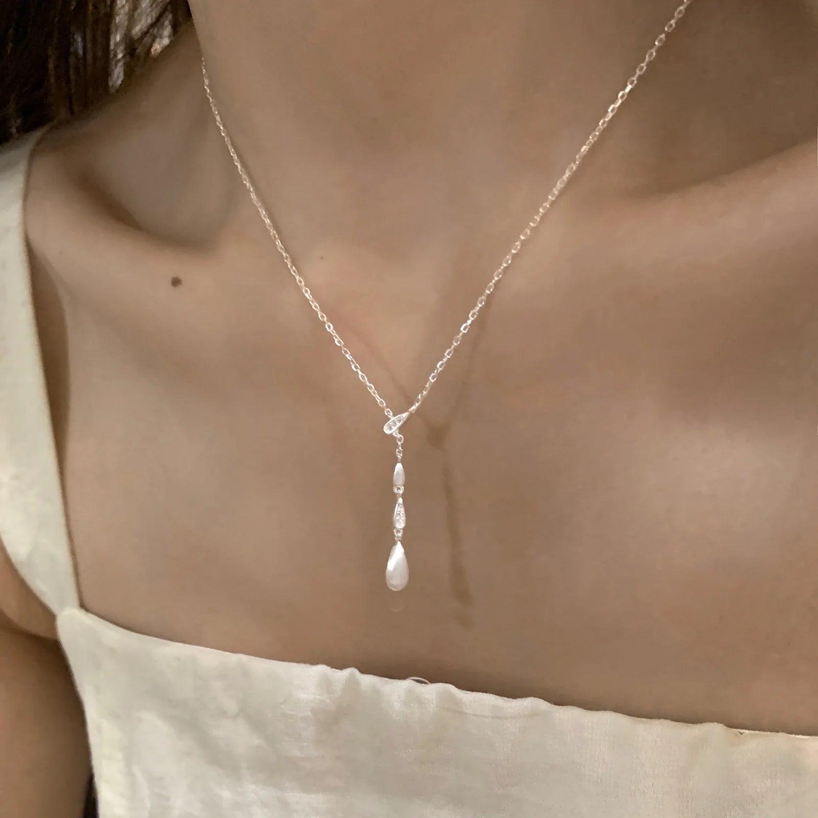 925 Sterling Silver Necklace Heart Pendant Love Adjustable Choker Elegant for Women Girl Jewelry Gift Dropshipping Wholesale