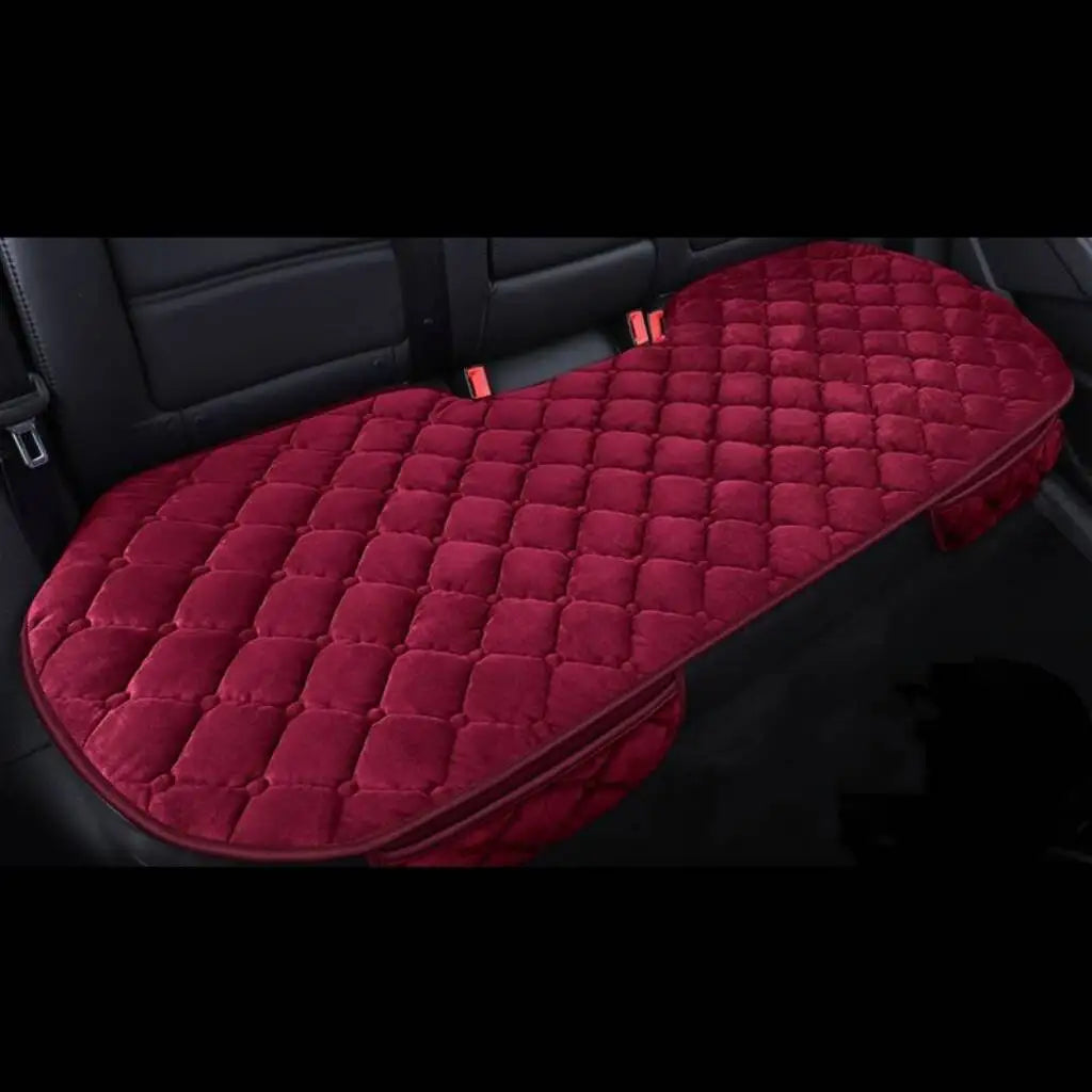 Car Seat Cover Protector Universal Winter Warm Auto Seat Cushion Rear Seat Cushion Protection Covers Back Cushion Three Piece