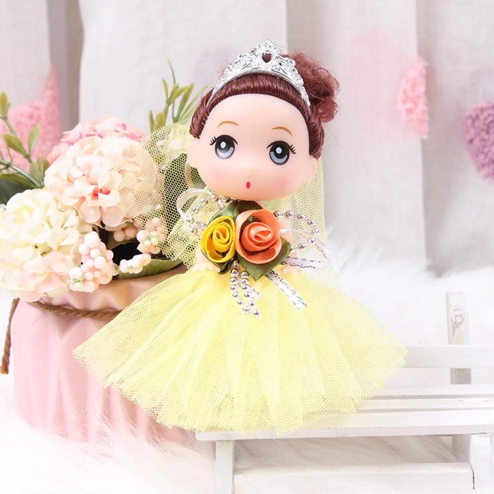 12 Cm Big Eyes Princess BJD Doll Korean Makeup Look DIY 12cm Bjd Doll Safe Plastic Sweet Wedding Dress Mini Girl Toy