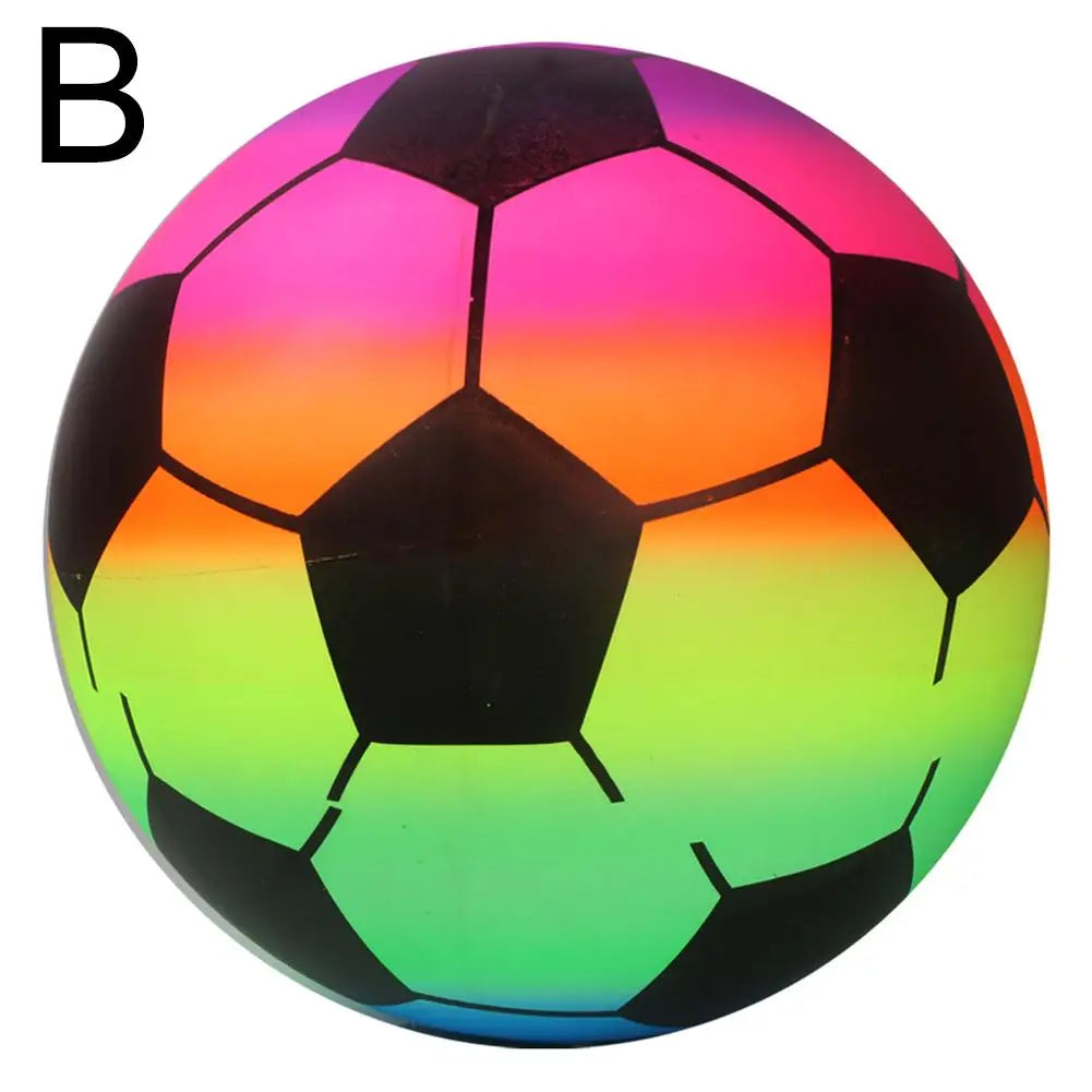 1 Pcs Rainbow Beach Ball Inflatable Summer Beach Ball Game Rubber Pool Net Kids Garden Volleyball Beach Toy Rainbow Swim T2J8