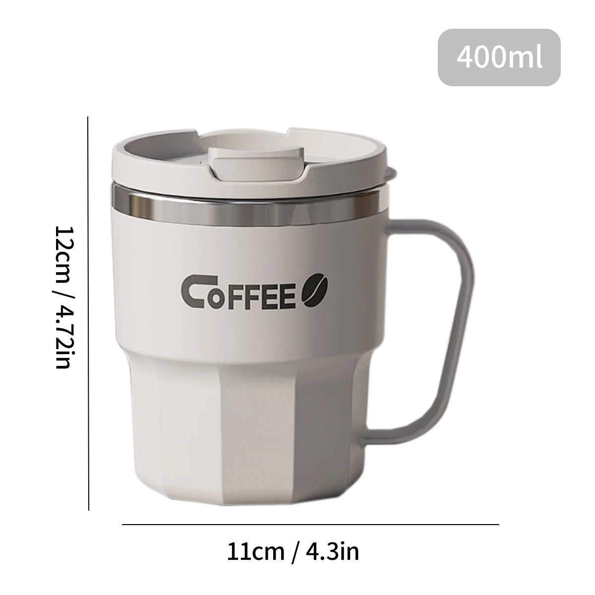 400ML Double Layer Coffee Mug 304 Stainless Steel Sealed Drinking Cup For Cold And Hot Water Insulated Milk Coffee Cup Drinkware