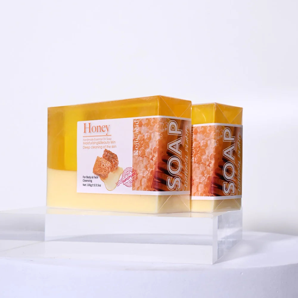 100g Honey Collagen Soap with Vitamin Niacinamide Facial Cleansing Soap Moisturizing Honey Face Wash Bar for Skin Care