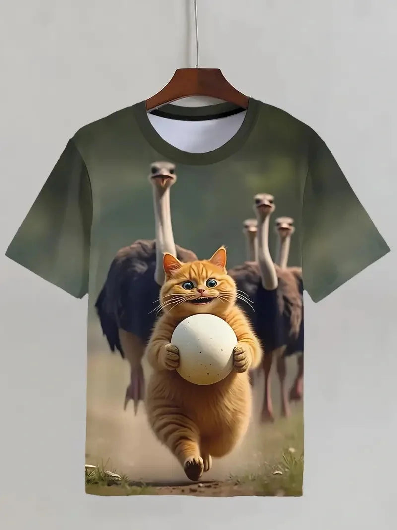 Funny Man Pattern Tshirt Summer Street Hip Pop Men Women 3D Printed Loose Breath T Shirt Short Sleeve Children Tees Y2k Tops 6xl