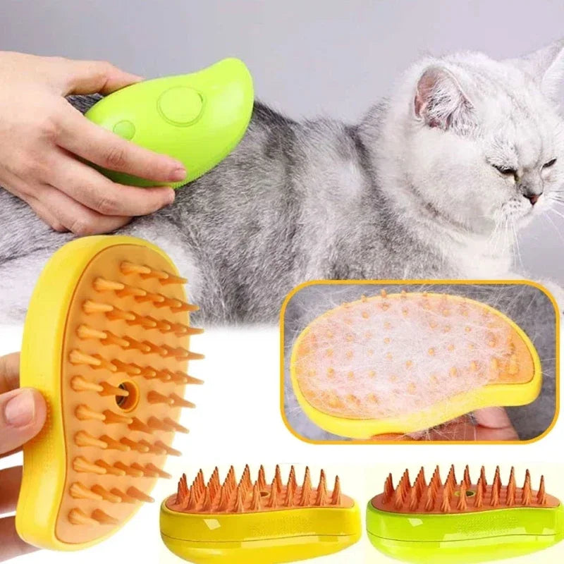 Cat Dog Steamy Brush Steam Brush Electric Sprayer for Massage Pet Grooming Tool Shedding 3 in 1 Electric Sprays Massage Combs