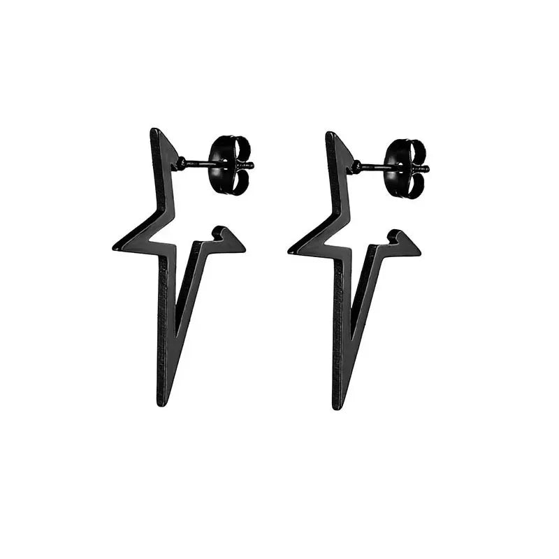 EVISPOL Trend Hip Hop Stainless Steel Earrings Gothic Big Star Punk Stud Earrings For Women Jewelry Party Friends Best Gift