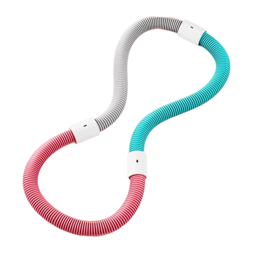 Weighted Fitness Hoop Portable Soft Spring Hoop Quiet Design Foldable Waist Toning Hoop Belly Exercise Hoop for Cardio Exercise