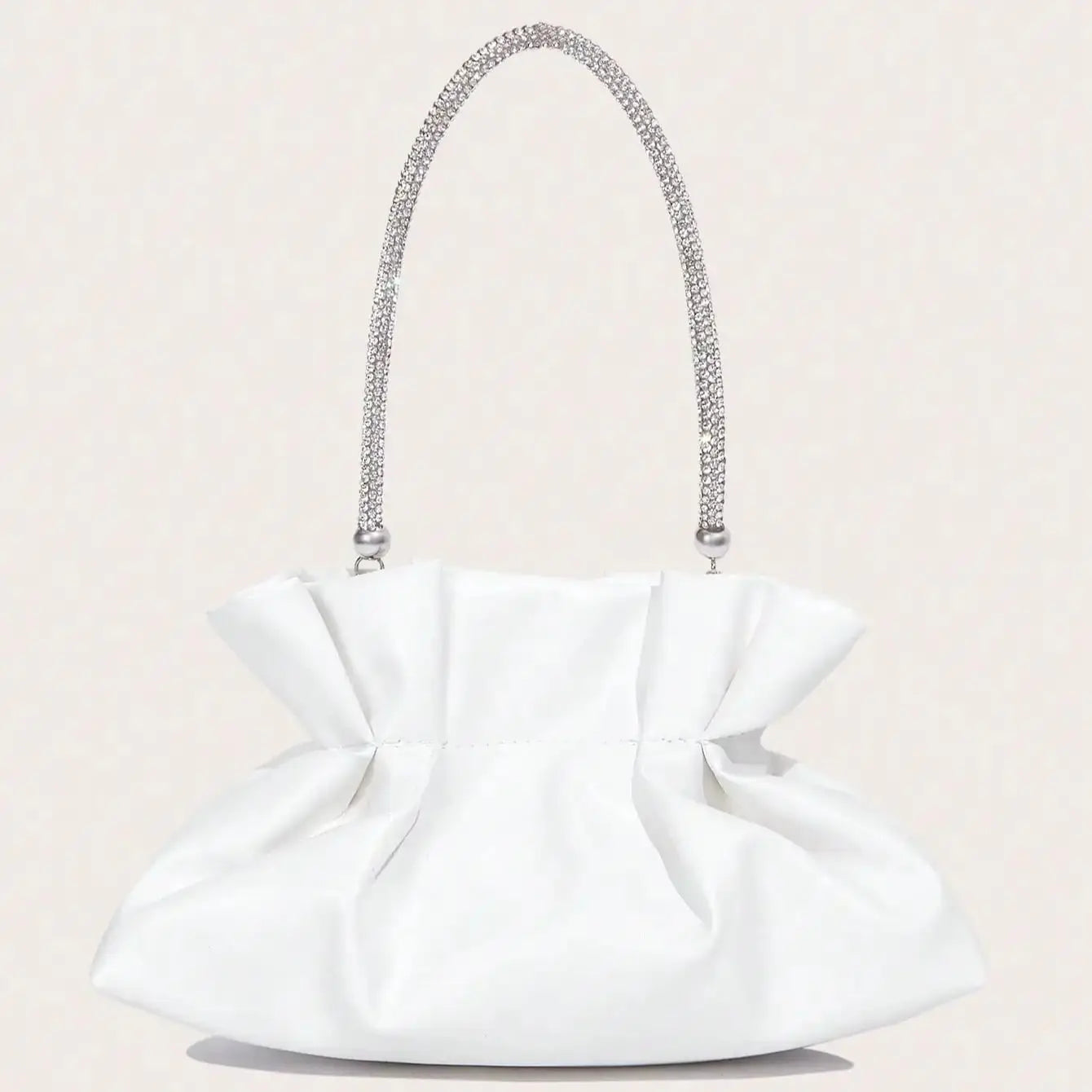 Women Party Bag White PU Fashion Elegant Clutch Bag New 2024 Hot Selling Gorgeous shiny dinner bag for wedding and party